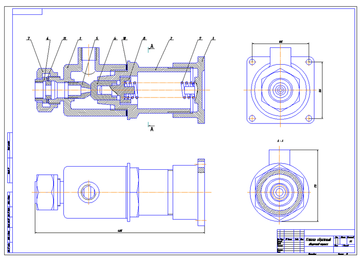 Клапан обратный autocad.