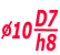 Посадка D7/h8
